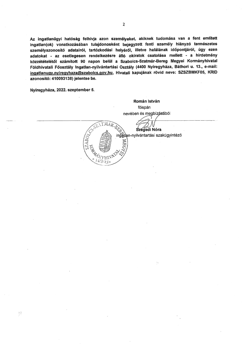 felhivas adategyeztetes 2